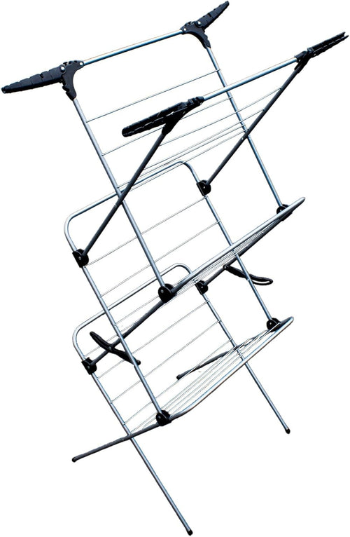 Large 3 Tier Clothes Airer Folding Laundry Drying Rack Heavy Duty Indoor