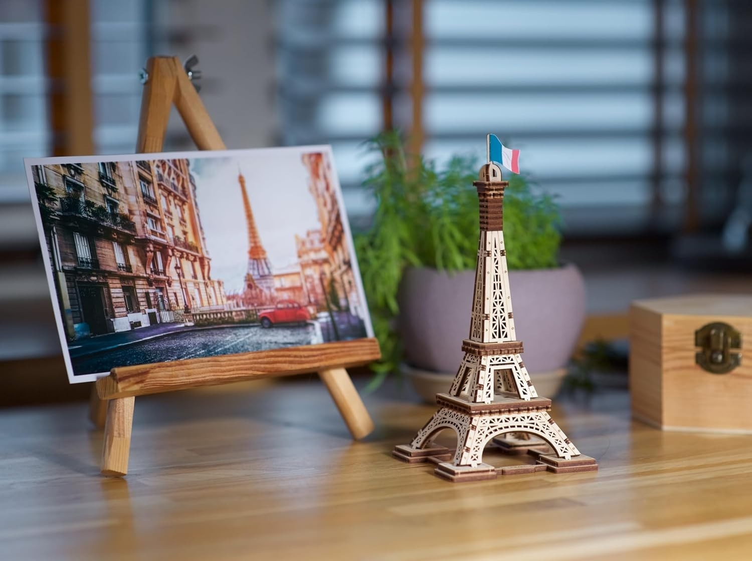 3D Wooden Paris Tower Puzzle Kit - DIY Model Building Gift for Adults