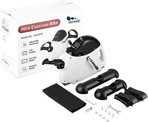 Portable Mini Pedal Trainer Adjustable Resistance LCD Seated Fitness