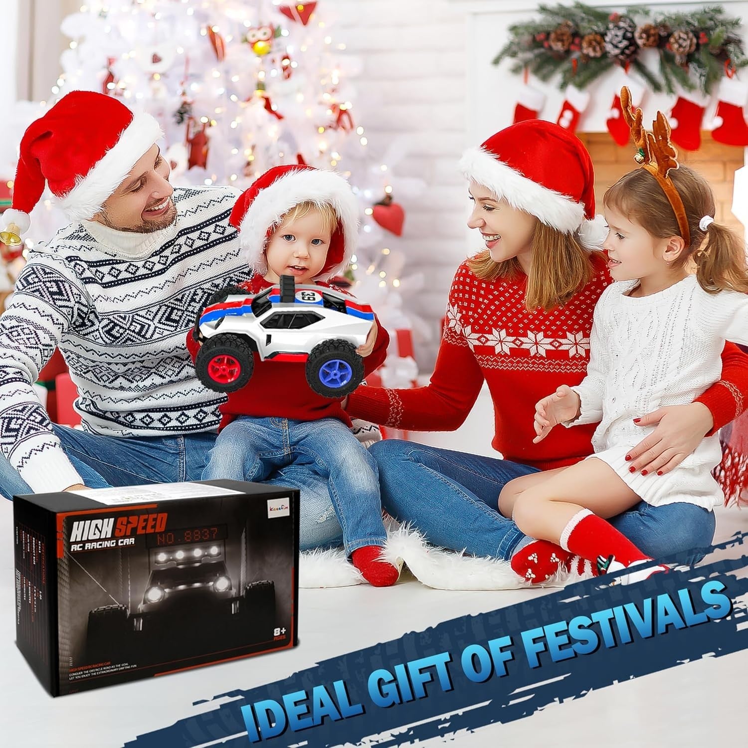 1:20 RC Off-Road Car 20KM/H 2.4GHz 2 Batteries 50min LED Headlight Toy