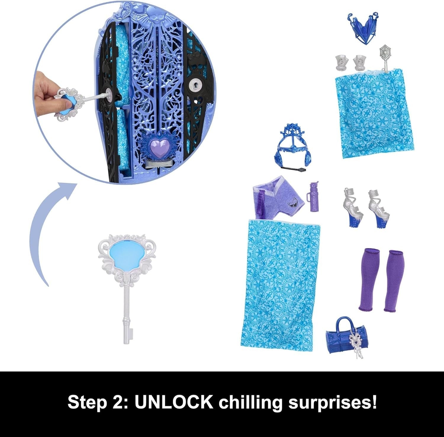 Mystery Reveal Fashion Doll Closet Set 19+ Surprises Popstar Outfits
