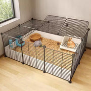 Large Indoor Rabbit Hutch Metal Wire Cage Secure Small Animal Enclosure