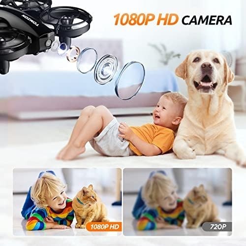 Tomzon Mini Drone 1080P Camera Battle Mode 3 Battery 3D Flip Headless Mode Toy