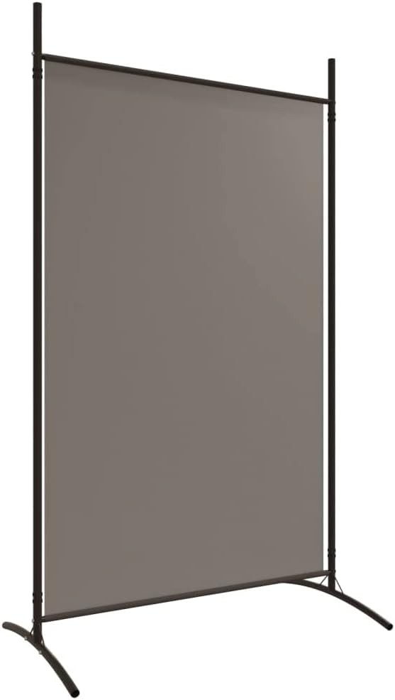 Grey 2 Panel Room Divider 175cm Folding Privacy Screen – Modern Fabric Partition