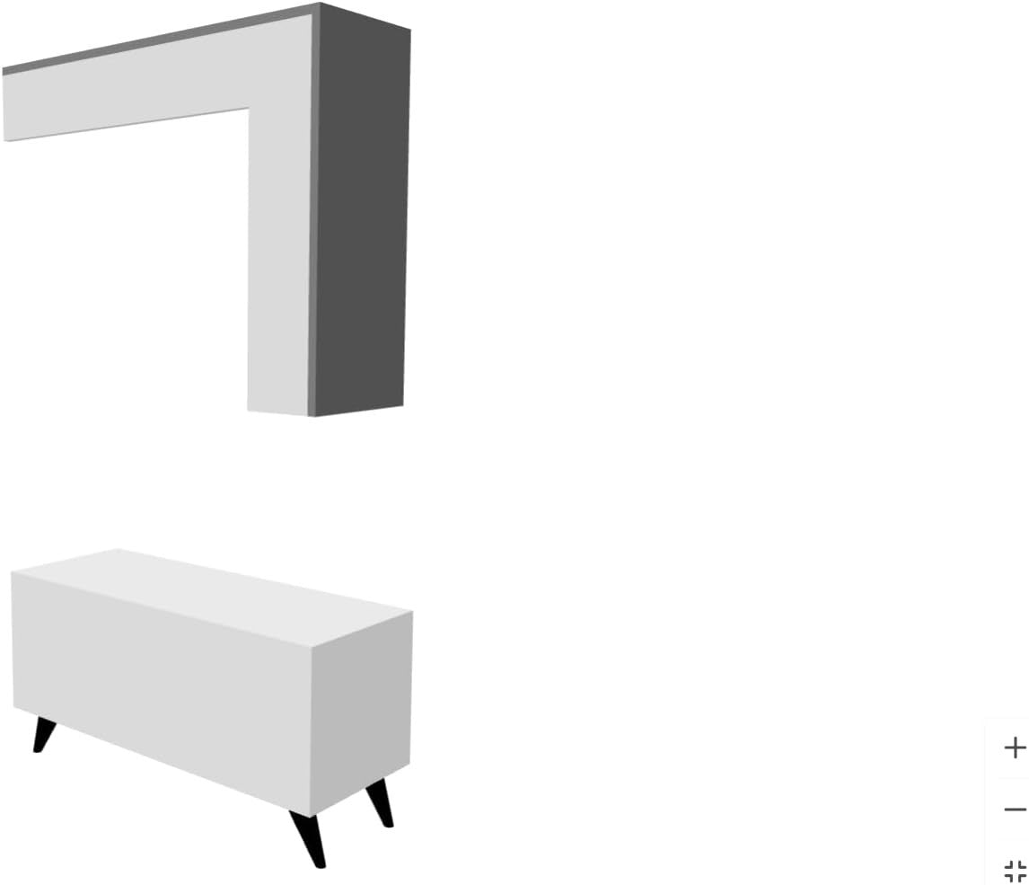 White Coat Rack & Shoe Storage Bench – Modern Wall Hallway Organizer Unit
