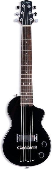Mini Electric Guitar 3/4 Travel Size Black Beginner Kids Adults