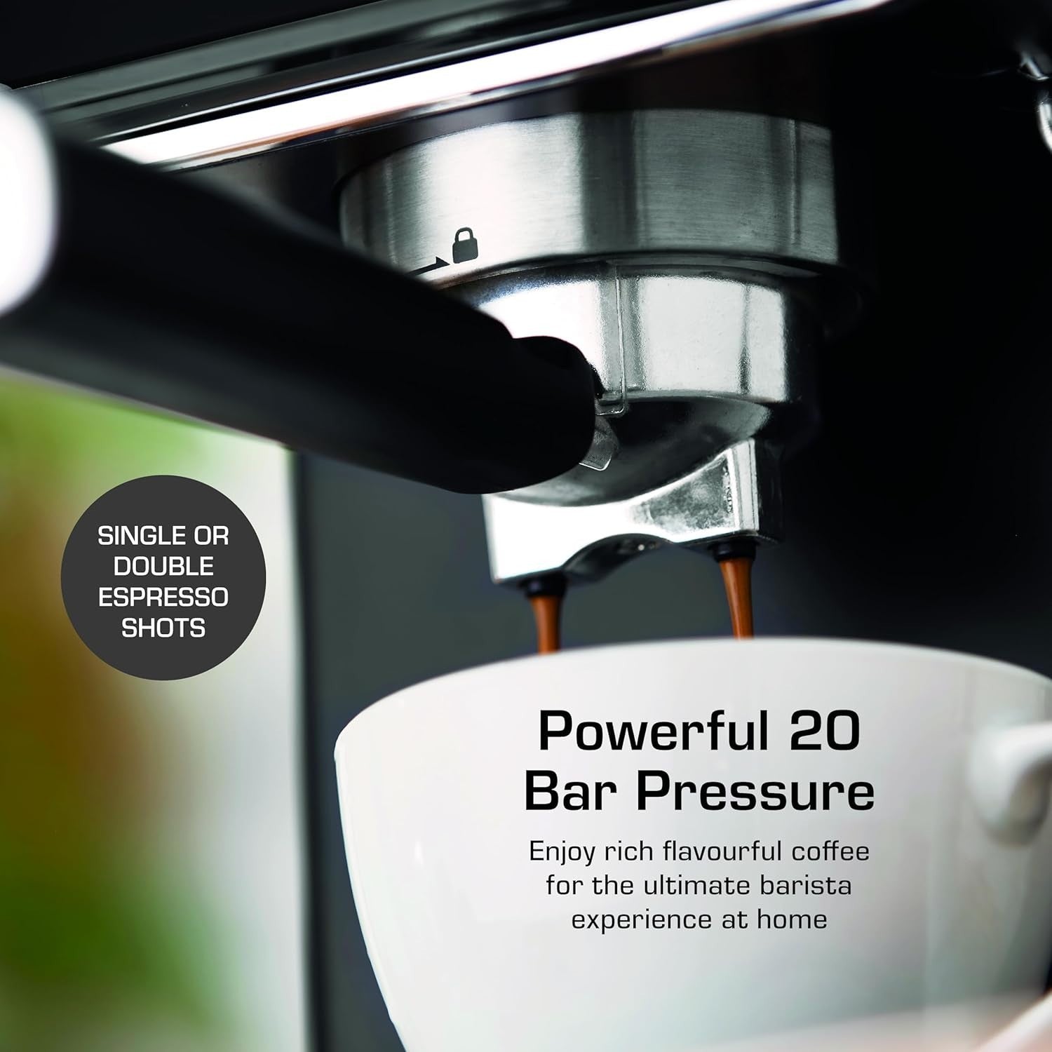 Digital Espresso Coffee Machine 20 Bar Pump Milk Frother Touch Controls 1.5L