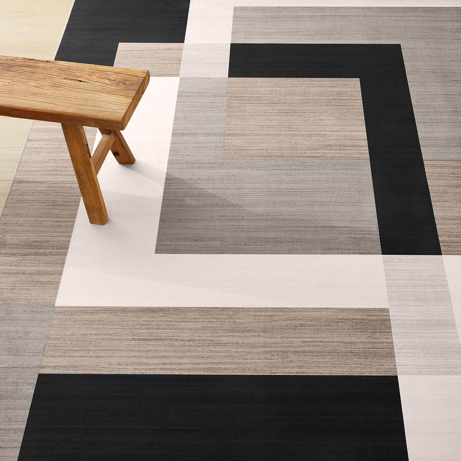 Large Modern Geometric Area Rug Soft Touch Non-Shedding Floor Carpet 120x170cm