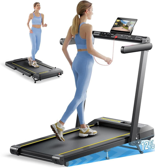 6-in-1 Foldable Treadmill 16KM/H Incline Walking Pad Home Office Gym3