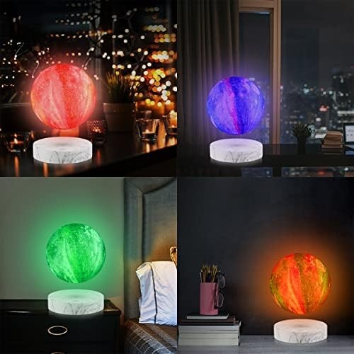 Painted Levitating Galaxy Moon Lamp 16-Color Floating LED Light with Remote