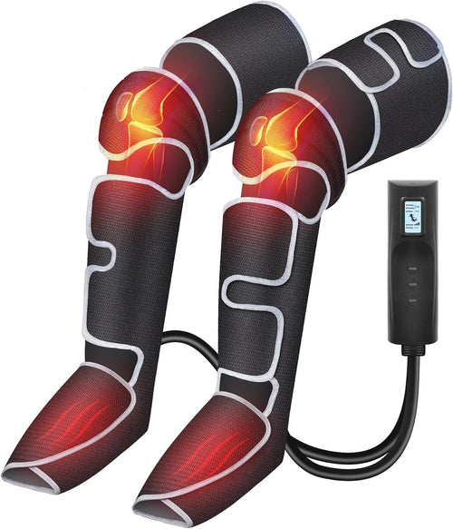 Leg Foot Calf Massager with Heat Air Compression Wraps Pain Relief