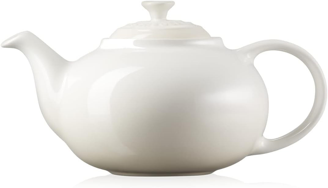 Stoneware Teapot 1.3L Classic Tea Pot Meringue Serves 3-4 Cups