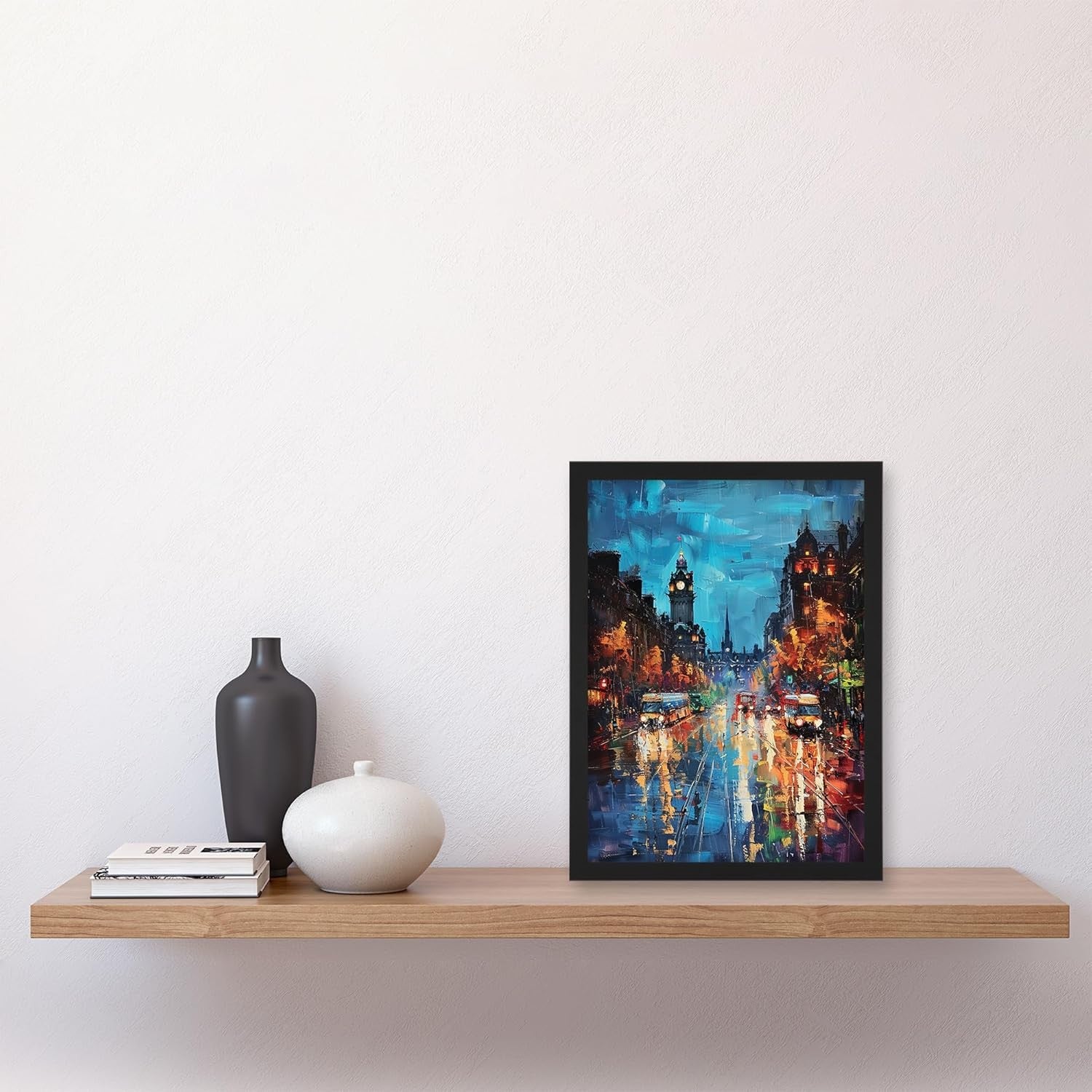 Edinburgh Princes Street Framed Wall Art Print A4 Cityscape Decor