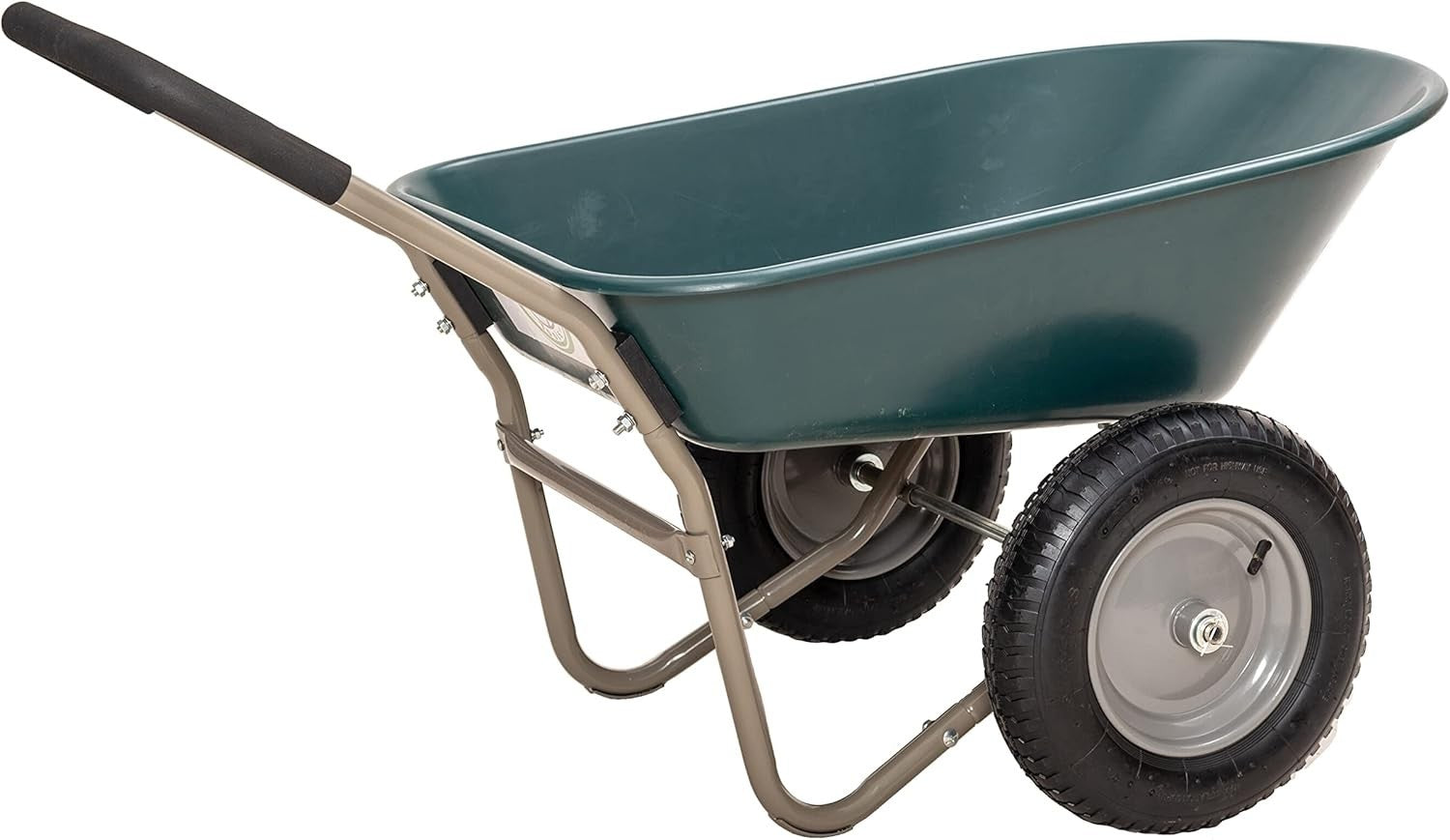 85L 2-Wheel Garden Wheelbarrow – Green – Pneumatic Tyres Heavy Duty 150kg Steel