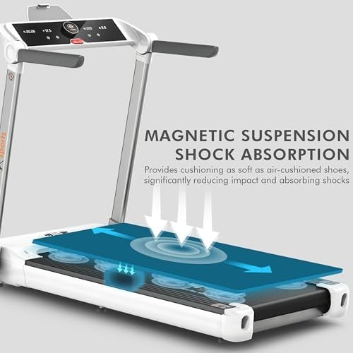 Foldable Home Treadmill 2.5HP 1-14 KM/H Shock Absorption Touchscreen