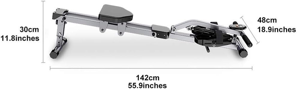 Foldable Water Rowing Machine Quiet Dual Rail LCD Home Gym Rower 120KG
