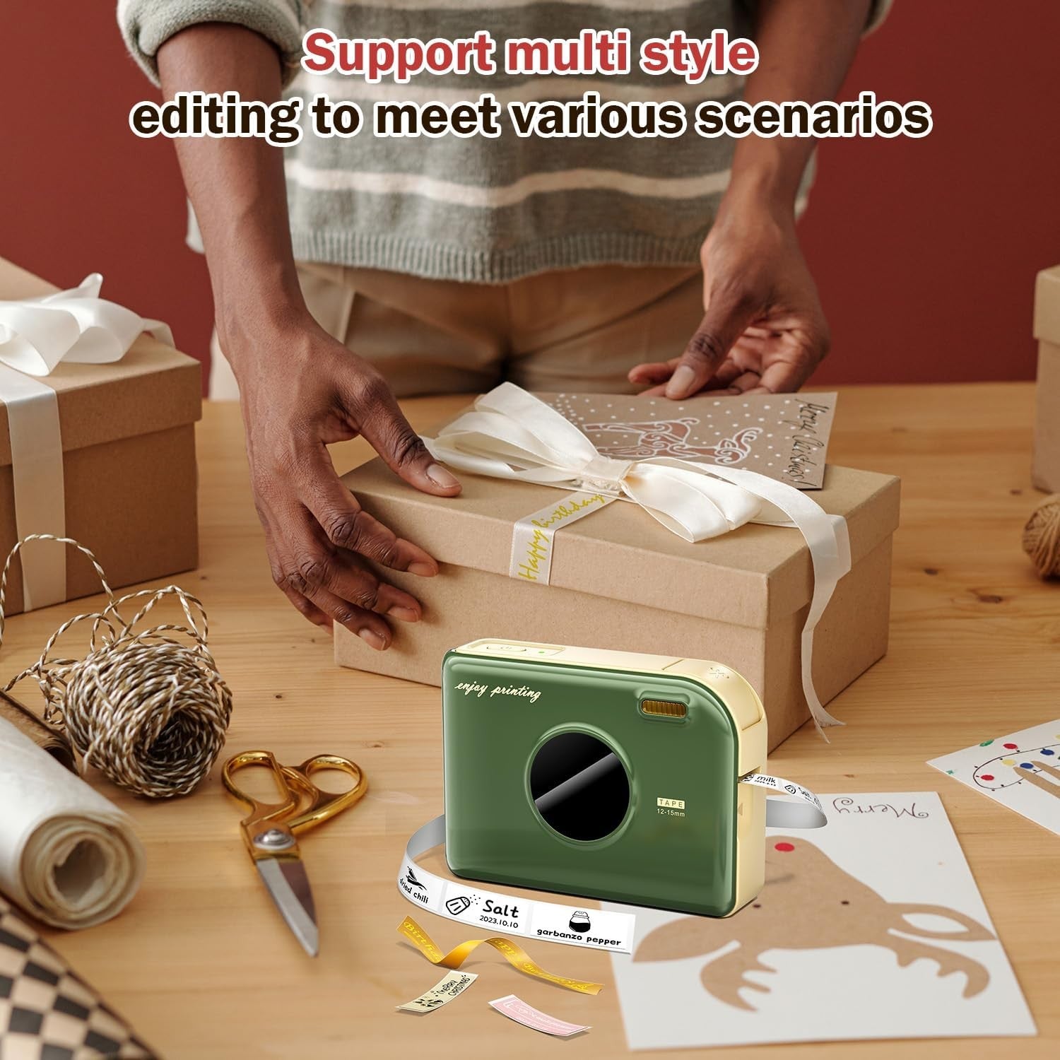Mini Bluetooth Label Printer Portable Thermal Sticker Maker for Home & Office