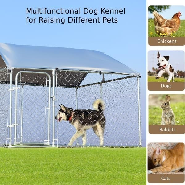 Large Metal Chicken Coop Run 230x233x173cm Waterproof Cover