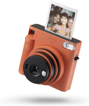 Square Instant Camera Orange 10 Shot Film Selfie Mode Auto Exposure