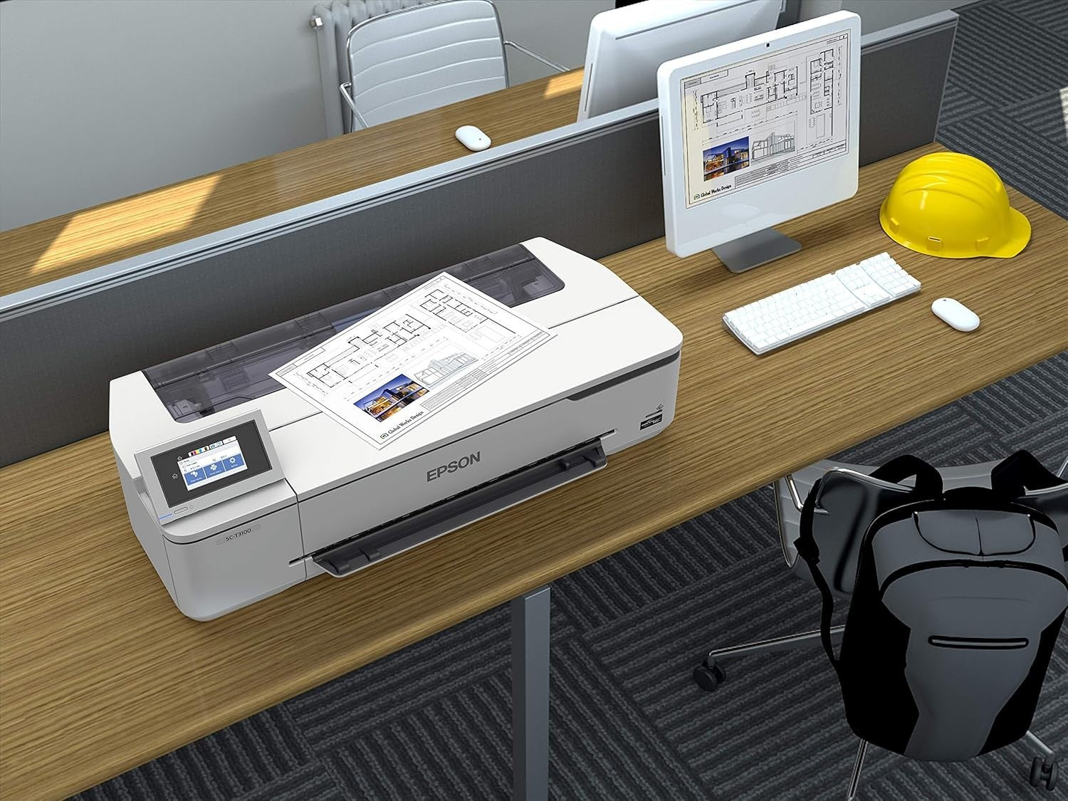 SC-T3100N Wireless Desktop Large Format Printer Colour A1 Printing