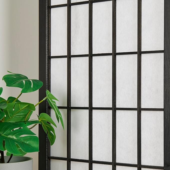 Japanese Style 3 Panel Folding Wooden Room Divider – Shoji Privacy Screen