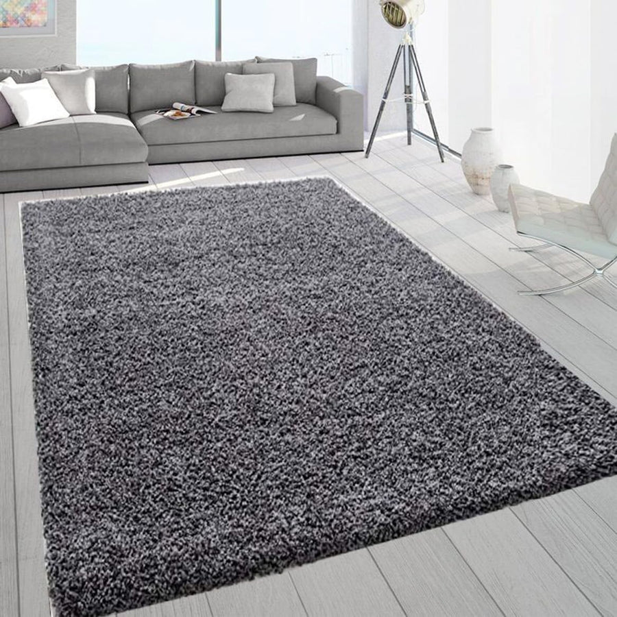 Extra Large Shaggy Rug 160x230cm 5cm Thick Soft High Pile Dark Grey Carpet