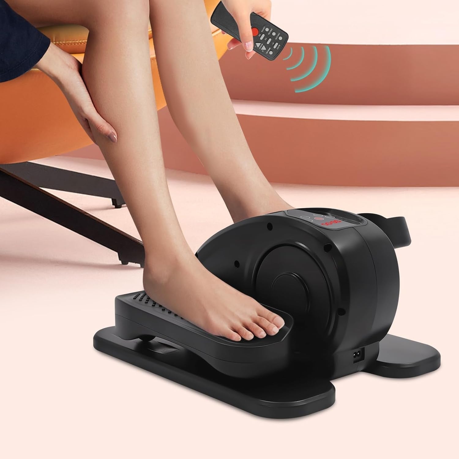Under Desk Elliptical Trainer Quiet Electric Pedal Exerciser 5 Speed LED