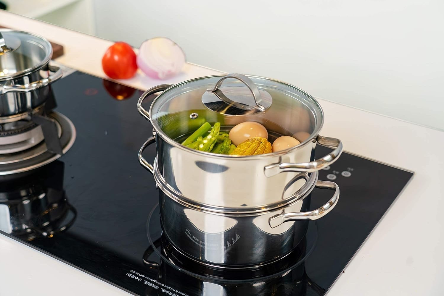 11Pcs Stainless Steel Cookware Set with Lids, Induction, Dishwasher & Oven Safe