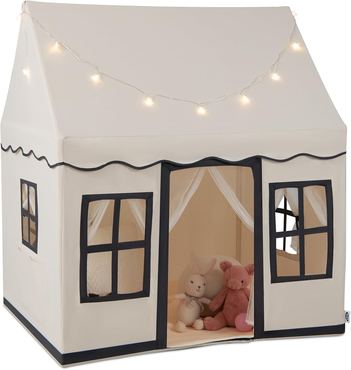 Large Kids Princess Play Tent Indoor Outdoor w Washable Mat Lights
