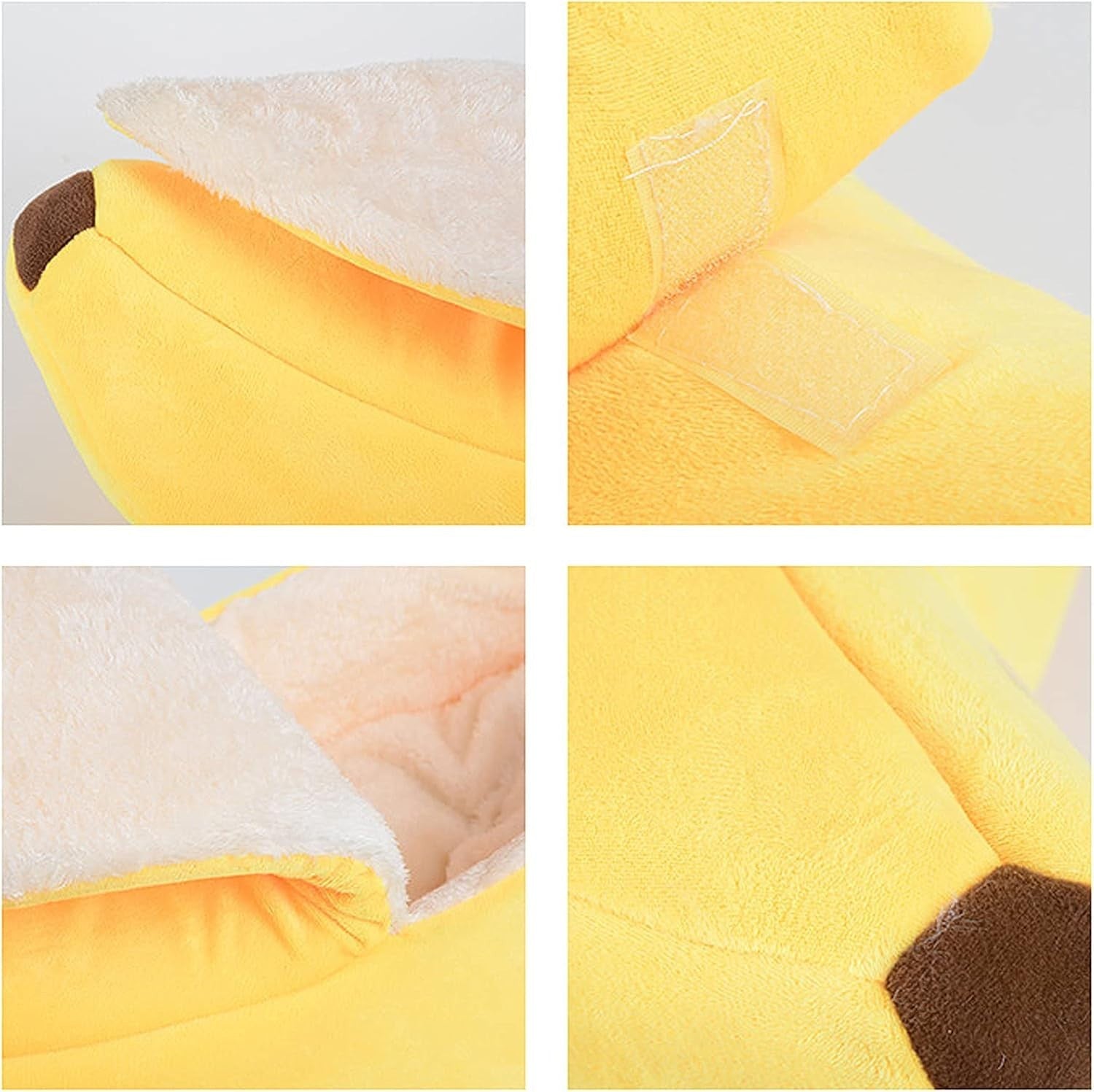 Banana Cat Bed Soft Plush Pet Cave House Warm Puppy Kitten Nest
