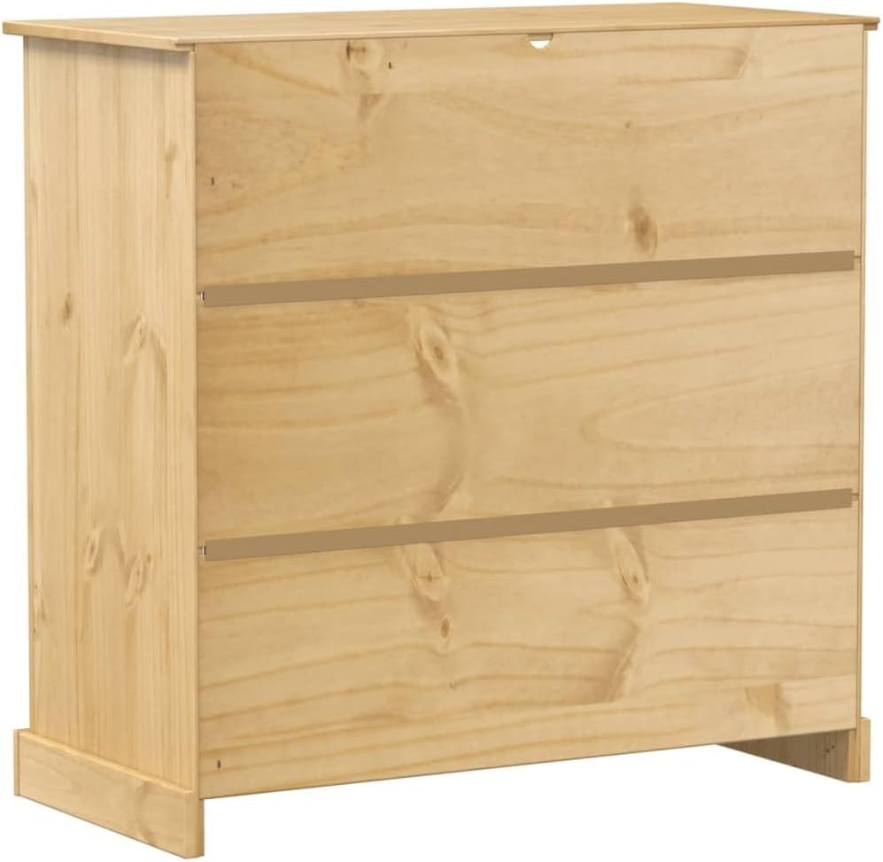 Solid Pine Wine Cabinet Rustic Wood Bar Storage Unit with Bottle & Glass Rack