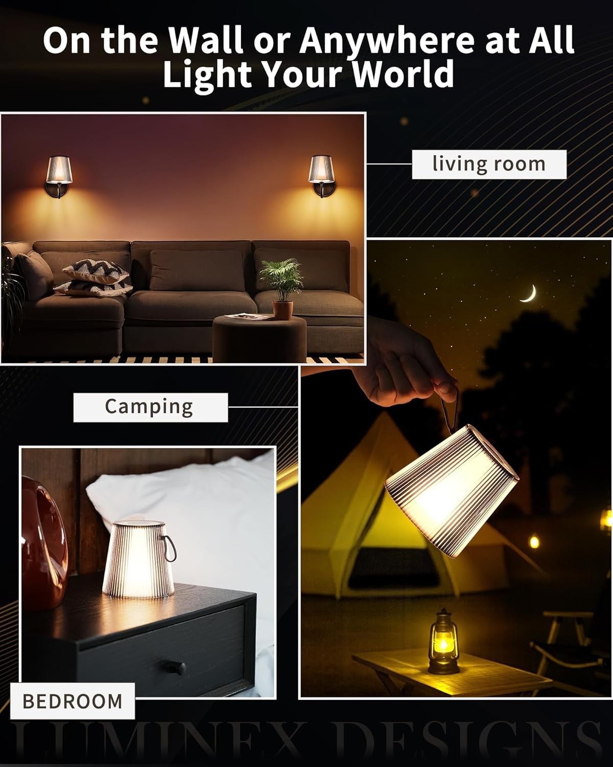 Rechargeable Magnetic Wall Lights with Remote, Dimmable RGB Picture Lamp