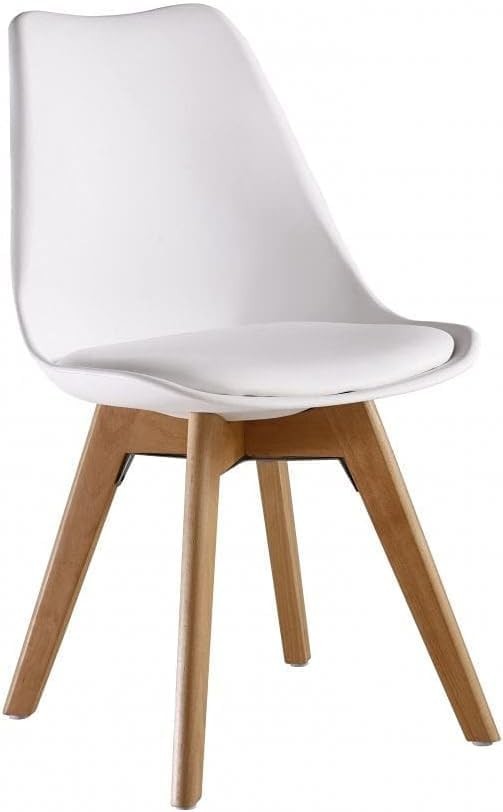 Rectangular Dining Table Set – 4 Chairs with PU Cushions and Solid Wood Frame