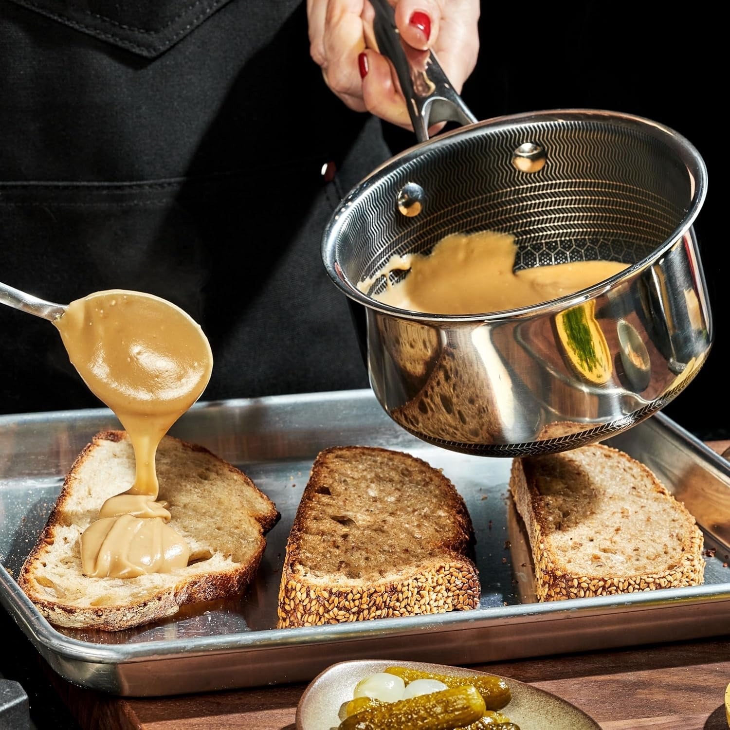 1L Non Stick Induction Saucepan with Glass Lid – Stay Cool Handle & Oven Safe