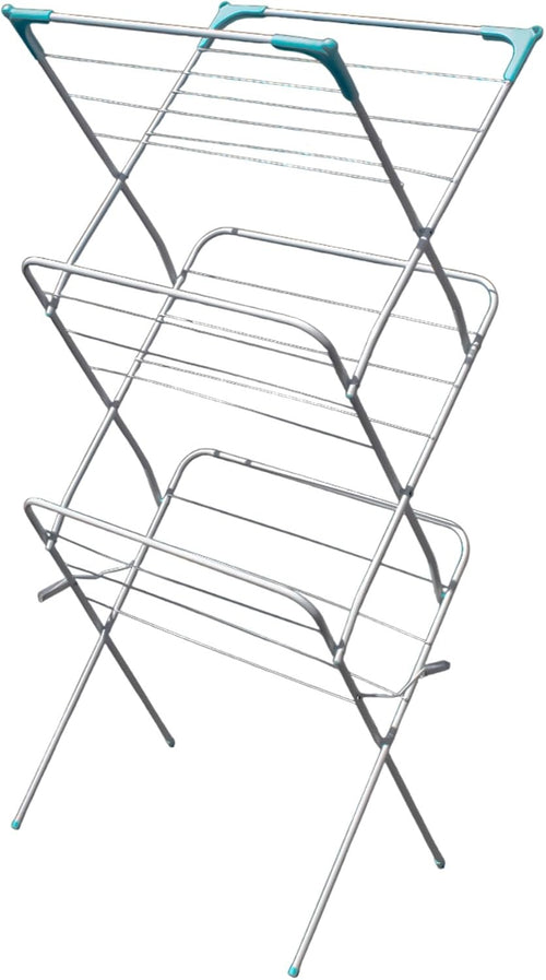 Large 3 Tier Clothes Airer Folding Drying Rack Heavy Duty Indoor