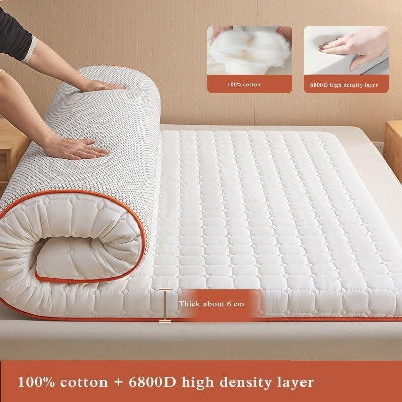 Foldable Japanese Cotton Futon Mattress 120x200cm | Ergonomic, Breathable