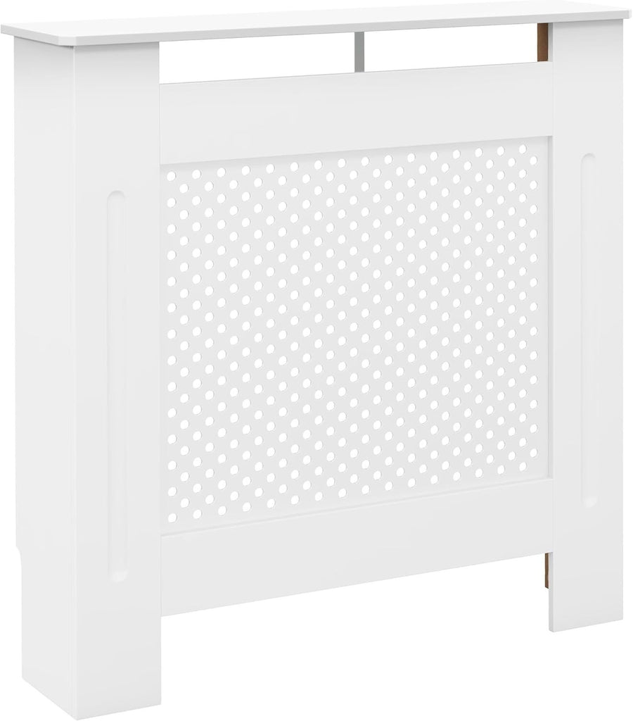 White Radiator Cover Small Modern Wood Cabinet Grill Design 78x19x82cm