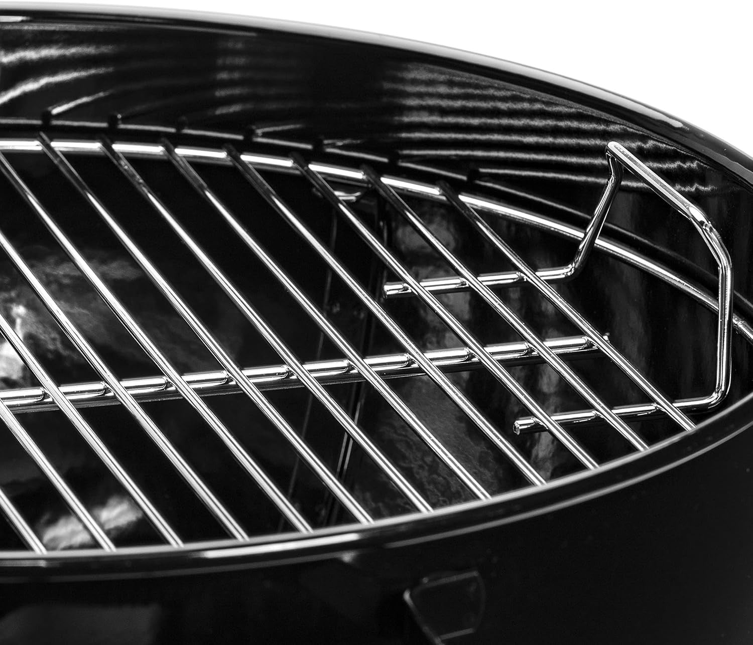 Charcoal BBQ Grill Set of 2 with Lid Thermometer & Wheels