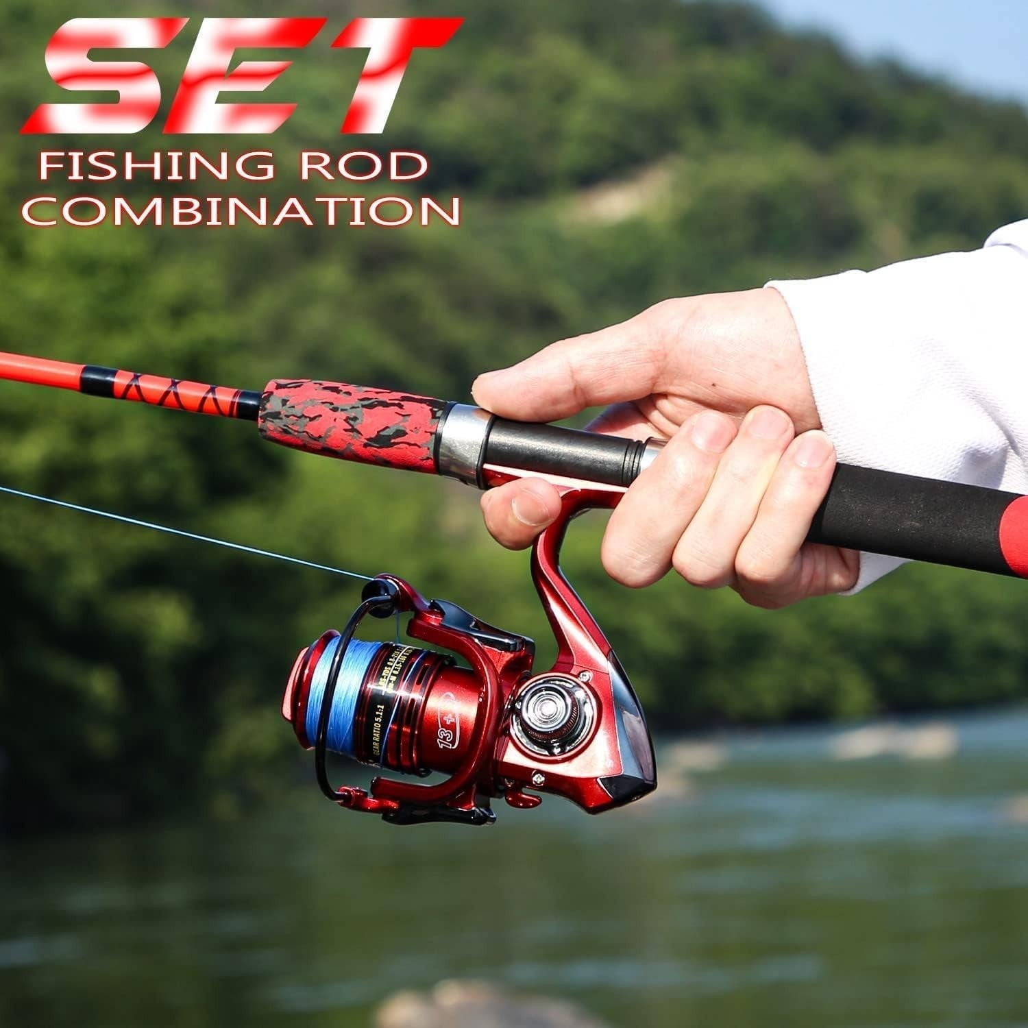 Ultralight Spinning Rod & Reel Combo – 2-Piece Travel Fishing Rod Cork Grip