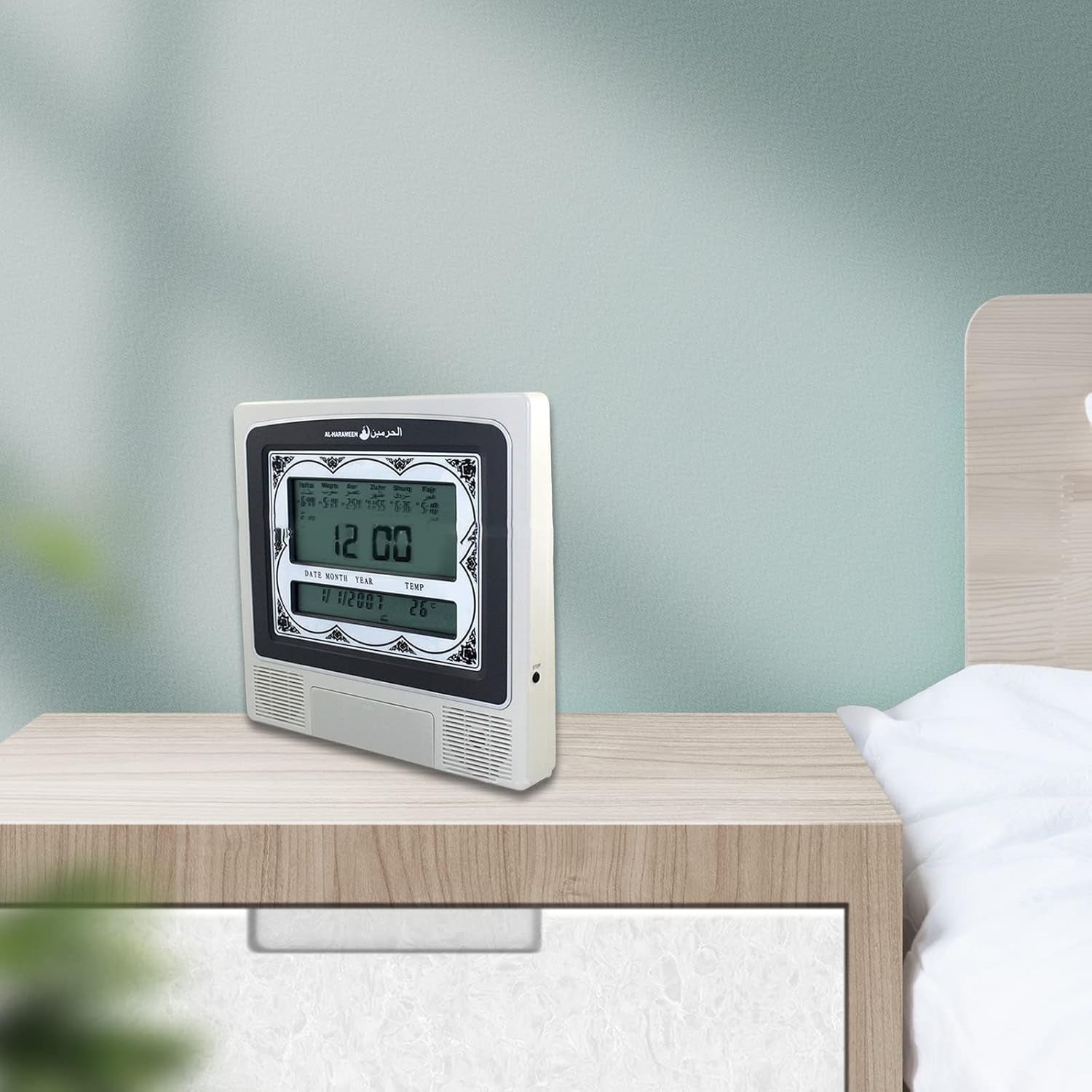 Azan Alarm Clock Prayer Time Desk Clock Digital Backlight Islamic