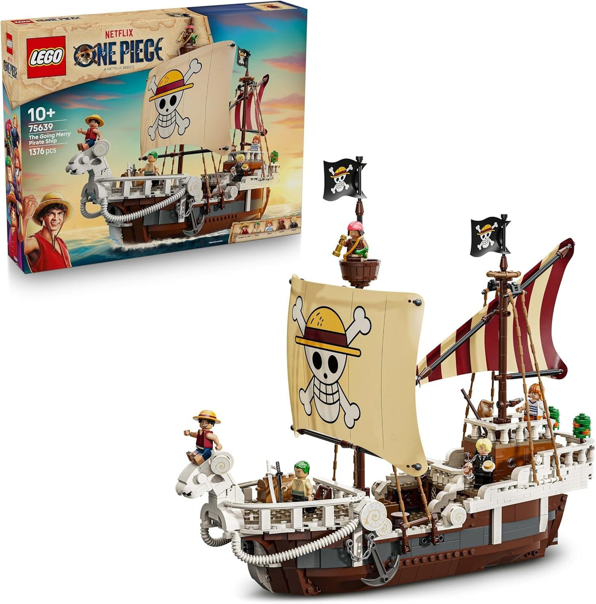 One Piece Going Merry Pirate Ship 1376pcs Anime Building Set
