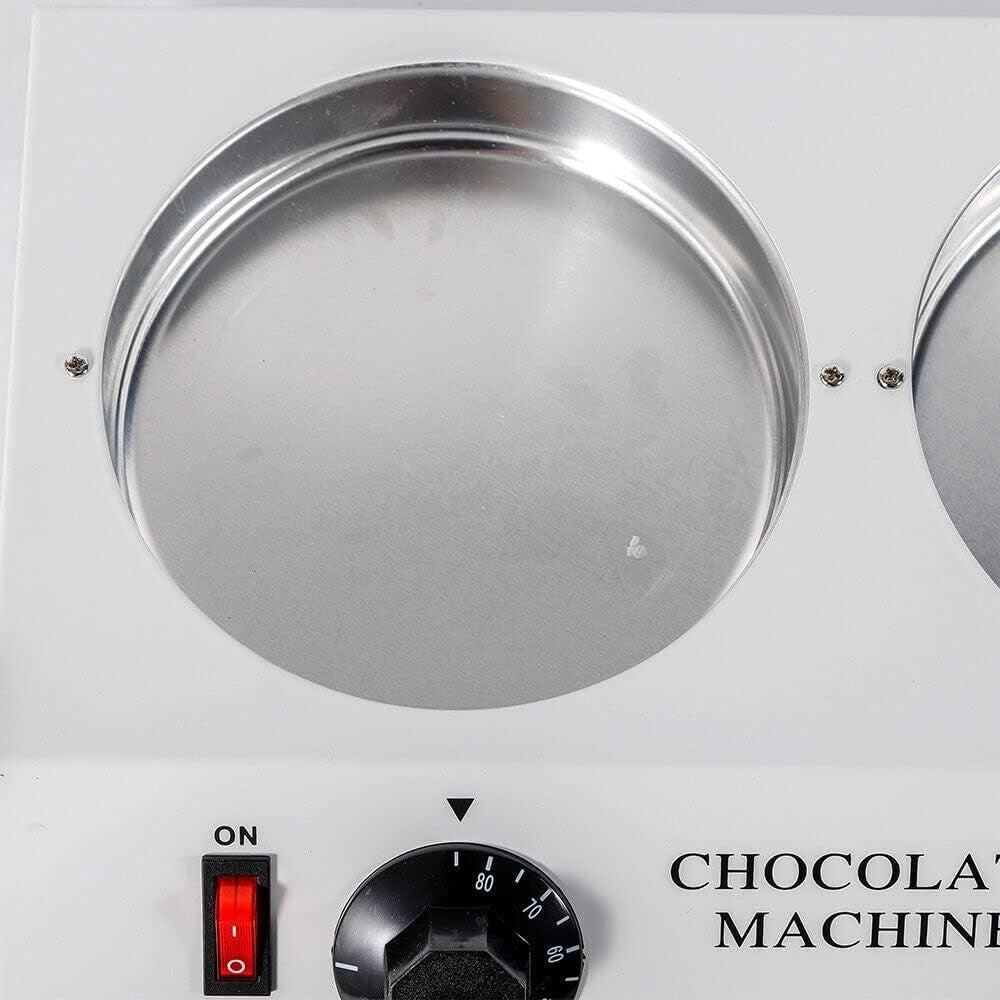 80W Double Pot Chocolate Melting Machine Electric Tempering Melter