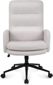Ergonomic Desk Chair Reclining Swivel Office Home Adjustable Height Cream