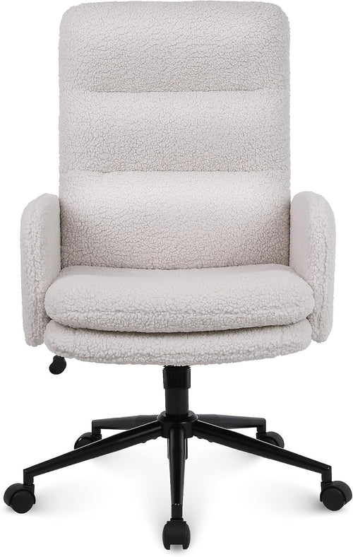 Ergonomic Desk Chair Reclining Swivel Office Home Adjustable Height Cream
