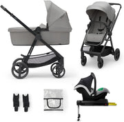 4 in 1 Baby Travel System 22kg, ISOFIX Car Seat, Lightweight Pram