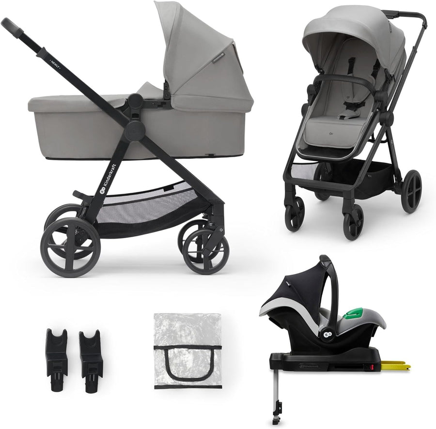 4 in 1 Baby Travel System 22kg, ISOFIX Car Seat, Lightweight Pram