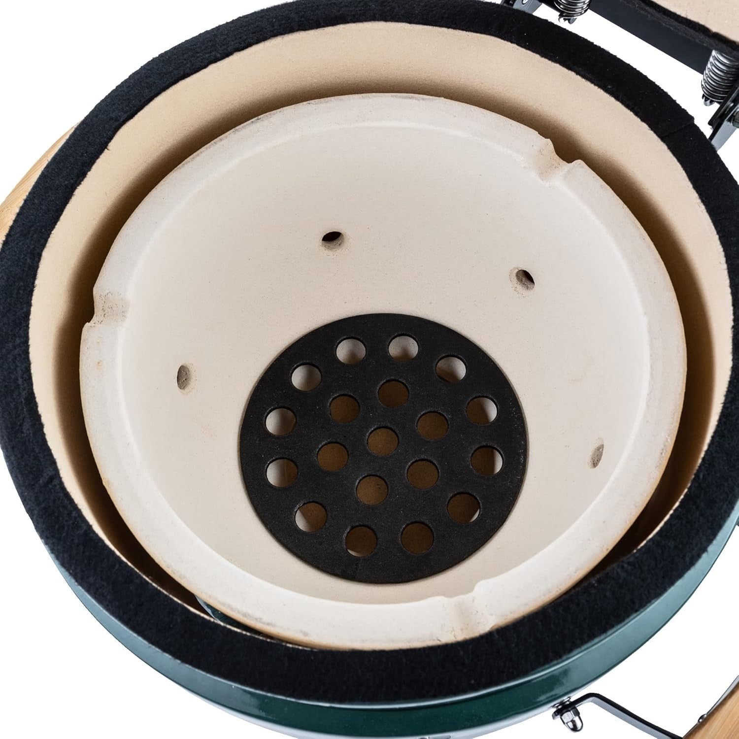 Ceramic Charcoal BBQ Grill with Stand & Cover – Green Kamado Egg Smoker