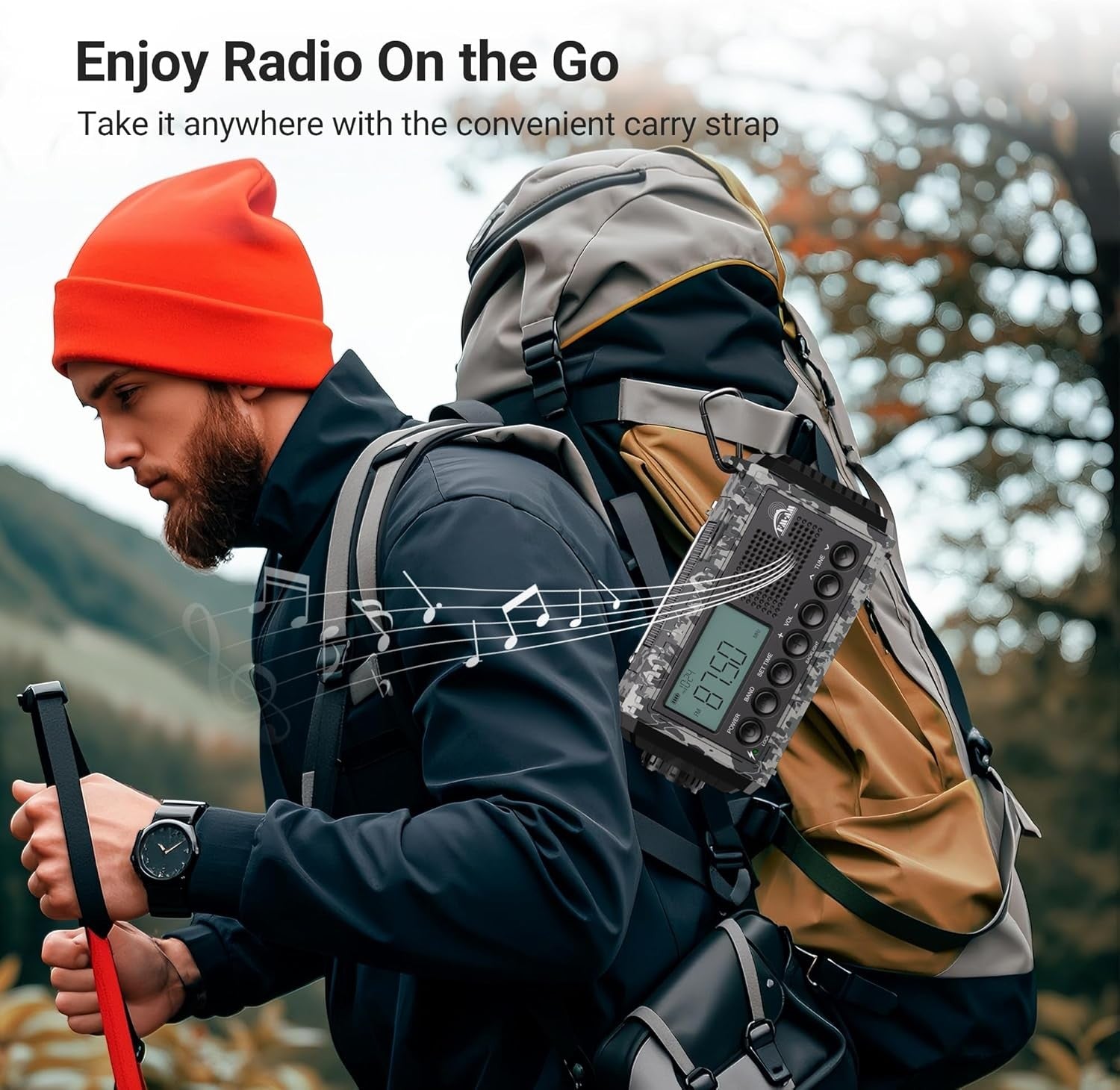 12000mAh Emergency Radio Solar Hand Crank AM USB Phone Charger SOS