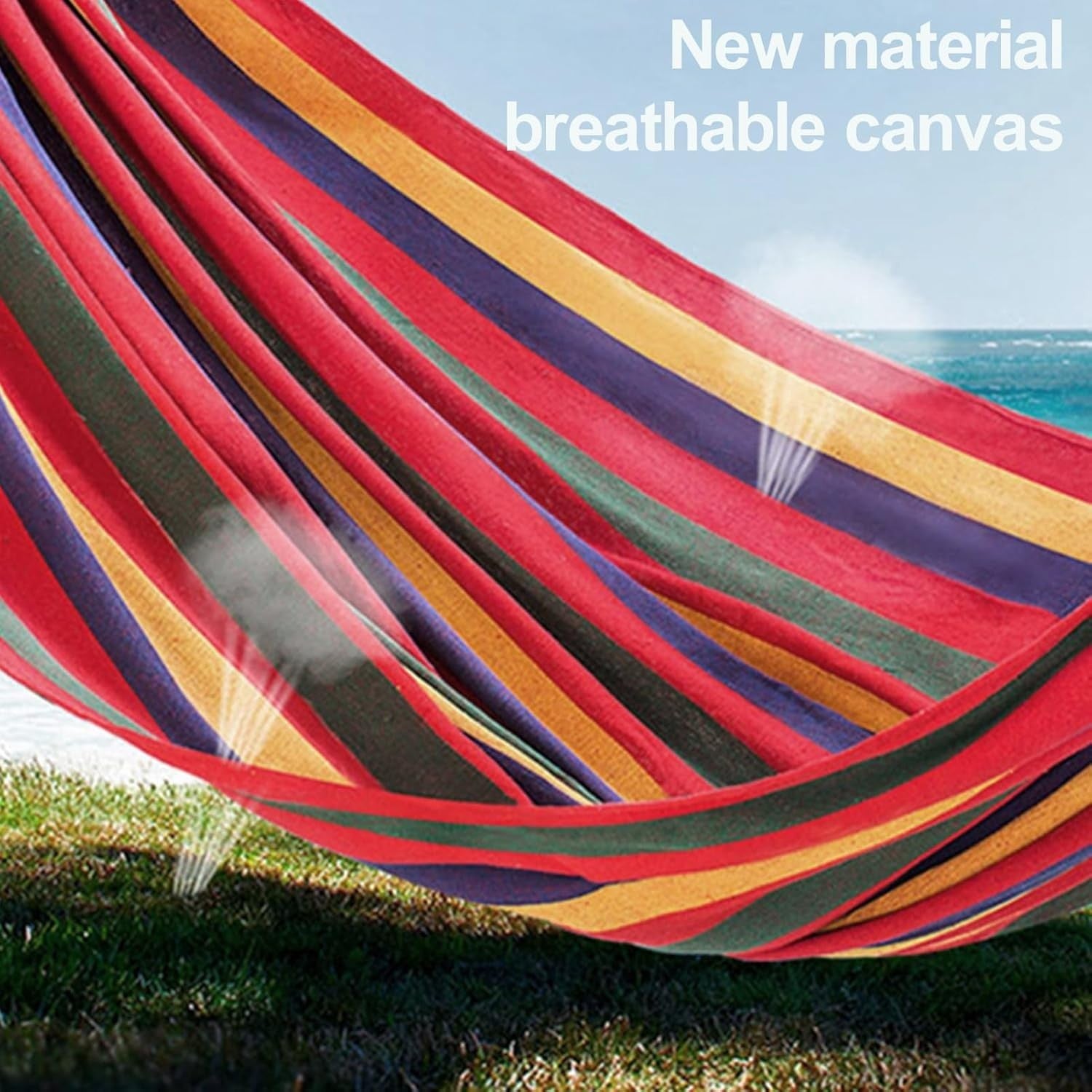 Red Double Hammock with Stand | 440lb Capacity | Portable Outdoor Garden Bed