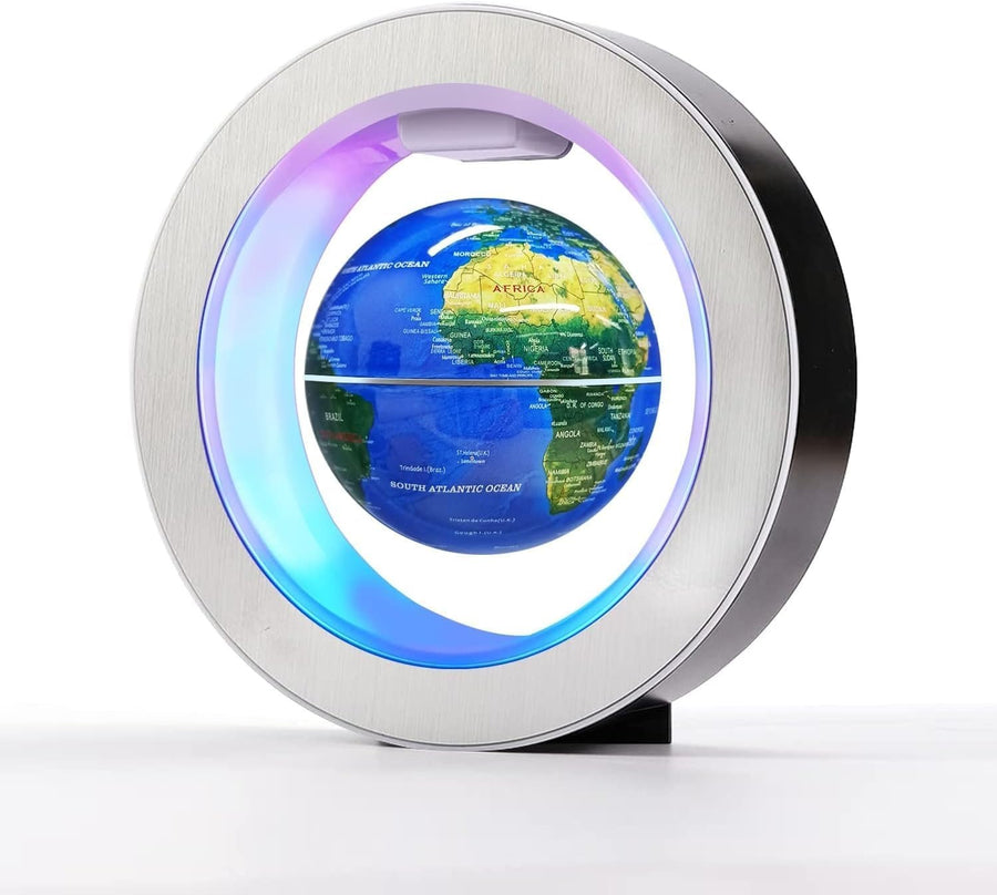 Magnetic Levitating Globe, Floating O-Shape LED World Map Desk Decor